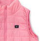 Girls Electric Heated Puffer Vest with Rechargeable Battery Pack and Zipper Pockets