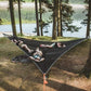 Triangle Hammock with Three-Point Anchor System and Elevated Sleeping Surface