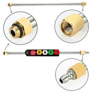 Mygametables 4000 PSI Telescoping High Pressure Washer Wand Set for Gutter, Roof, and Wall Cleaning