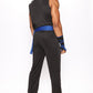Mens Dragon Ninja Costume Set with Hooded Tunic and Gauntlets