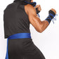 Mens Dragon Ninja Costume Set with Hooded Tunic and Gauntlets