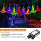 Witch Hat String Lights 44ft with 104 Warm White LEDs and 8 Light Modes