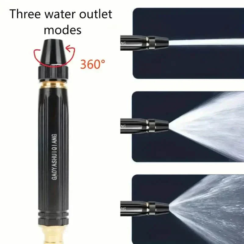 Garden Hose Spray Nozzle with Trigger Lock and Extendable Tube, Four Spray Patterns