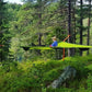 Triangle Hammock with Three-Point Anchor System and Elevated Sleeping Surface