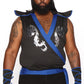 Mens Dragon Ninja Costume Set with Hooded Tunic and Gauntlets