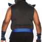 Mens Dragon Ninja Costume Set with Hooded Tunic and Gauntlets