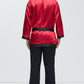 Mens Smoking Robe Costume with Belt and Pipe Prop