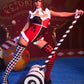 Womens Comic Villain Costume Set with Ruffle Romper and Thigh Highs
