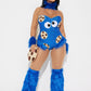 Womens Cookie Creature Costume Set with Sequin Teddy and Leg Warmers