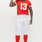 Womens Football Jersey Costume Set with Cropped Top and Panty