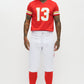 Womens Football Jersey Costume Set with Cropped Top and Panty