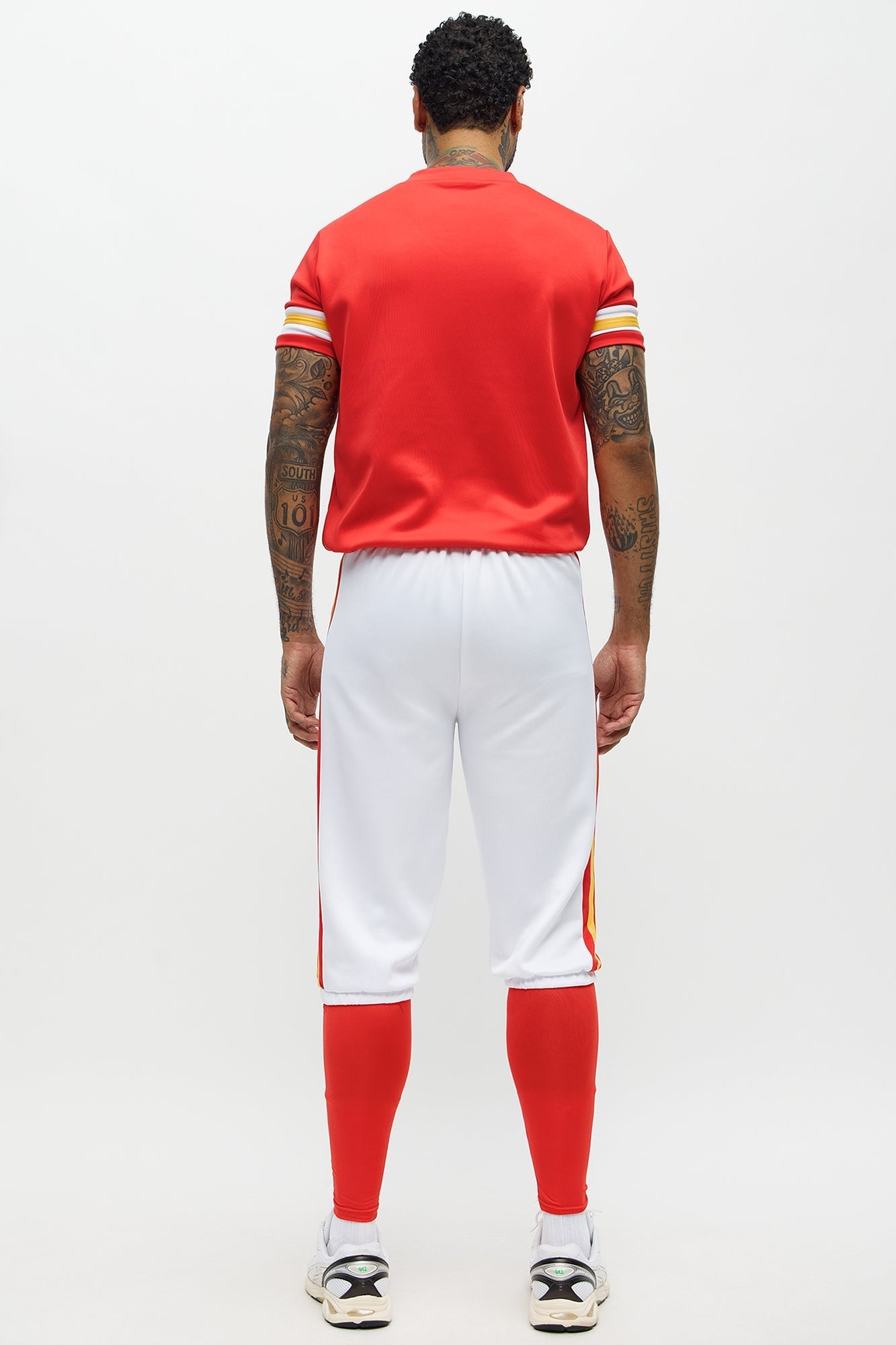 Womens Football Jersey Costume Set with Cropped Top and Panty