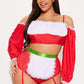 Womens Baker Costume Set with Top Panty and Apron for Halloween