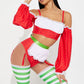Womens Baker Costume Set with Top Panty and Apron for Halloween