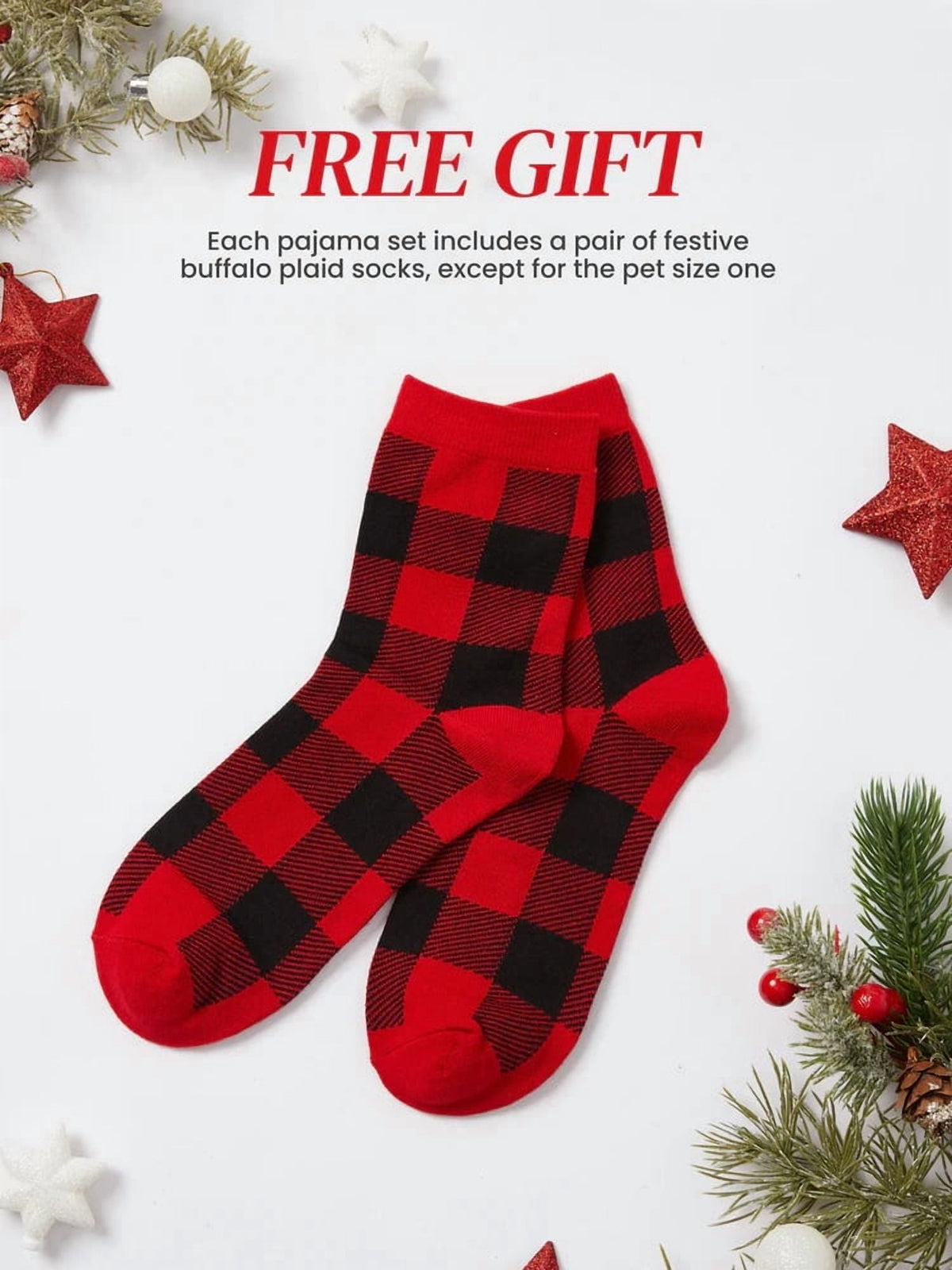 Matching Family Christmas Pajamas with Gingerbread and Tree Festive Print