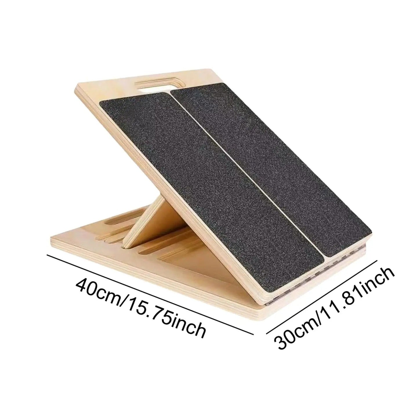 Adjustable Incline Calf Stretcher Board with Textured Grip and Foldable Design