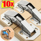Soft Close Cabinet Hinges with Hydraulic Dampener and Satin Nickel Finish, 10-Pack