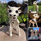 Skeleton Farm Animal Resin Decoration with Carved Bone Details and Weather Resistance
