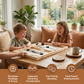 Catapult Chess Game with Wooden Board and Dual Launch Mechanism