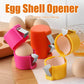 Egg Cracker with Stainless Steel Press Plate and Ergonomic Holder, Dishwasher Safe