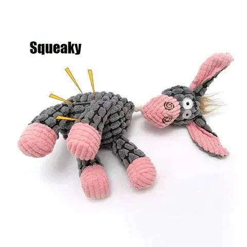 Durable Plush Dog Toy with Built-In Squeaker and Reinforced Stitching for Medium to Large Dogs