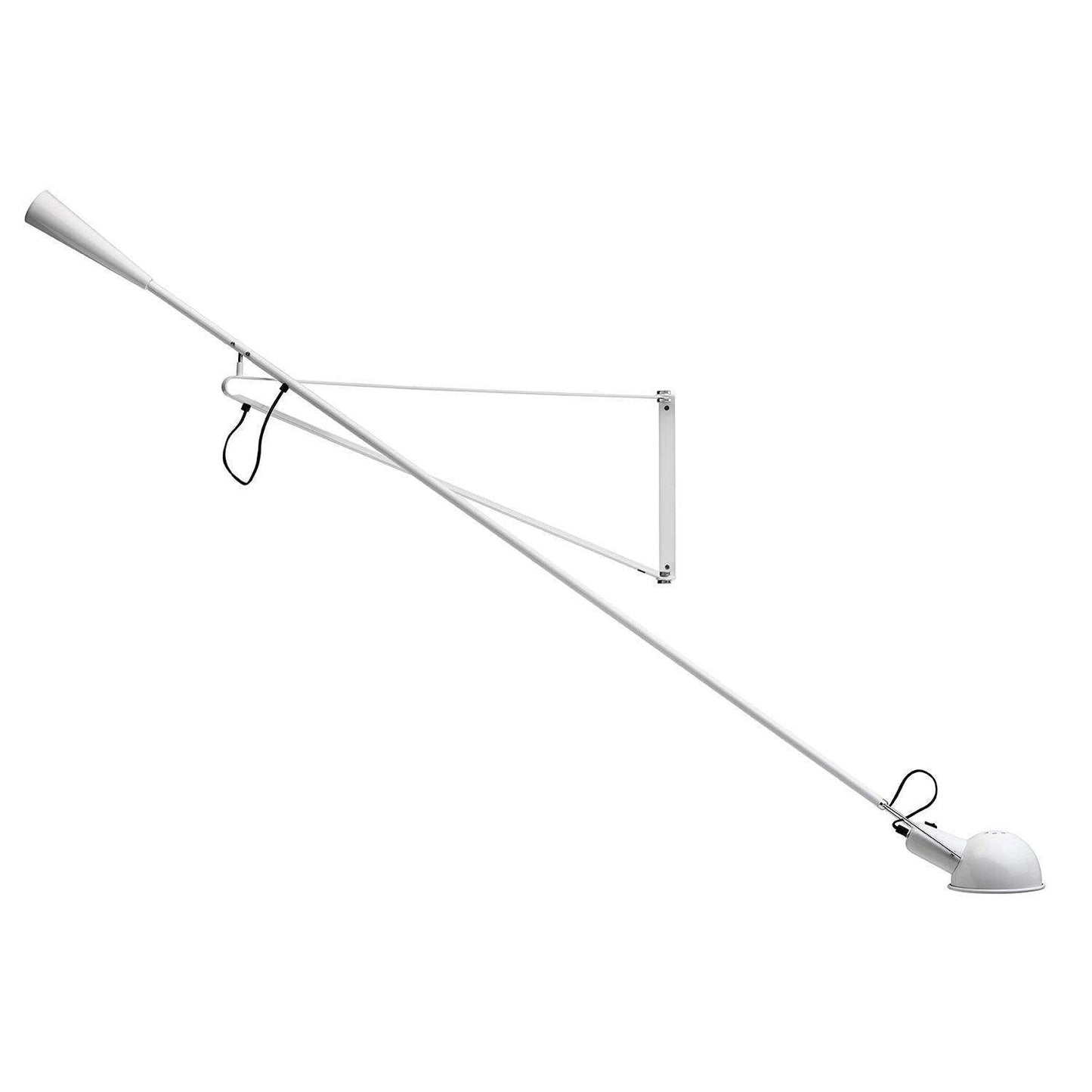 Adjustable Wall Lamp with Swinging Arm and Cast Iron Counterweight, 80.7 inches