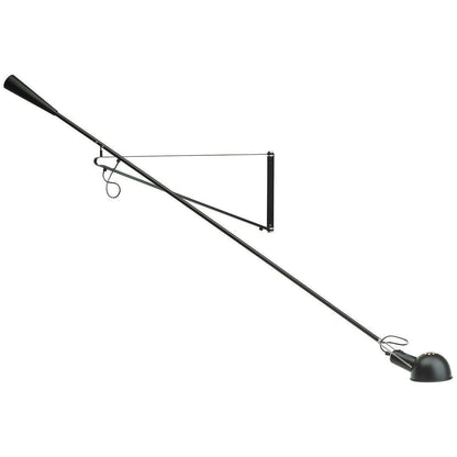 Adjustable Wall Lamp with Swinging Arm and Cast Iron Counterweight, 80.7 inches