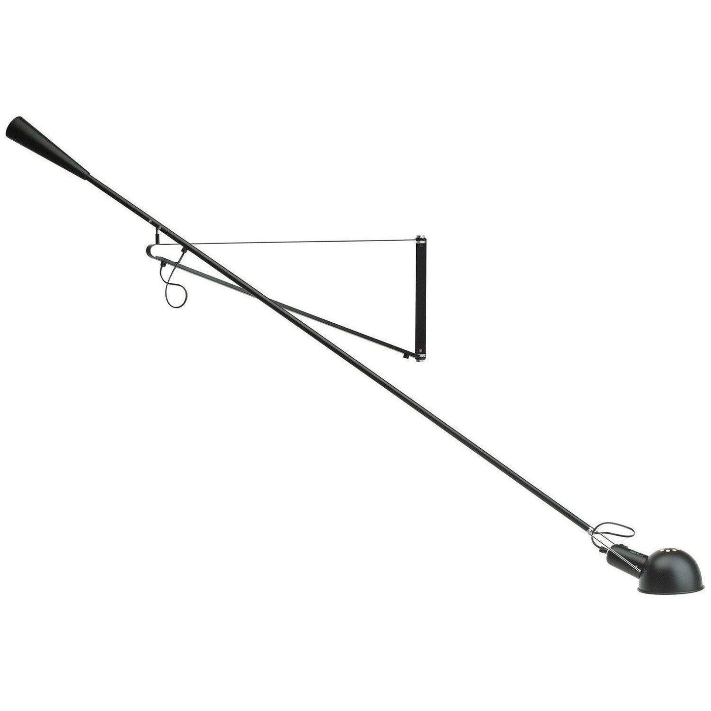 Adjustable Wall Lamp with Swinging Arm and Cast Iron Counterweight, 80.7 inches