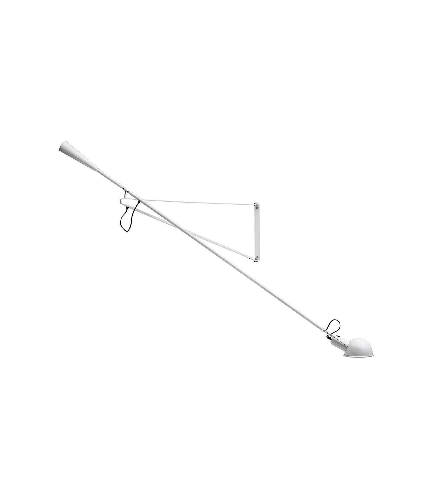 Adjustable Wall Lamp with Swinging Arm and Cast Iron Counterweight, 80.7 inches