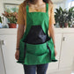 Water Resistant Garden Apron with Cross Back Straps and Dual Pockets, Adjustable Fit