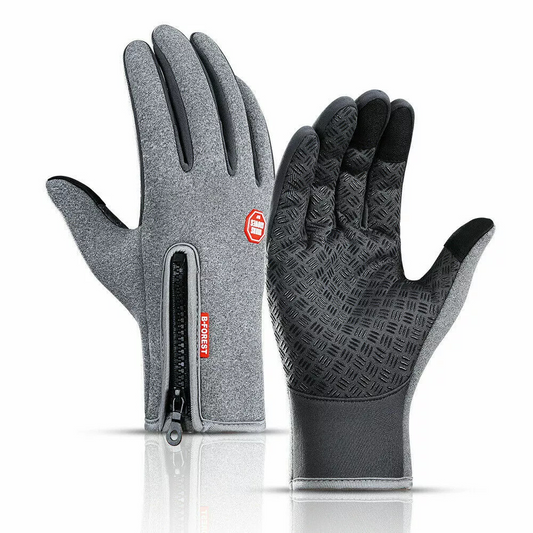 Touchscreen Winter Gloves with Waterproof Shell and Insulated Thermal Lining, Silicone Grip Palms