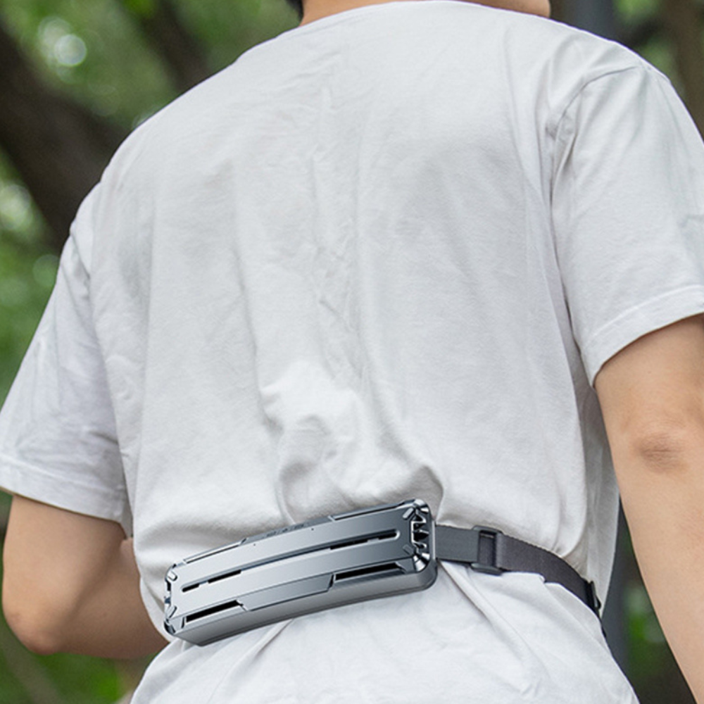 Waist Fan with Adjustable Belt and Multiple Speed Settings for Outdoor Activities