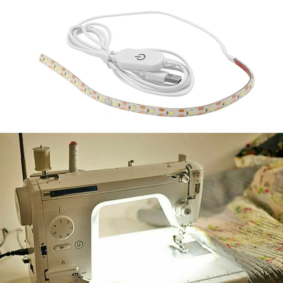 Flexible LED Strip Light with Touch Dimming and 18 Bulbs for Sewing Machines