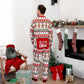Matching Family Christmas Pajamas with Gingerbread and Tree Festive Print