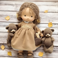 Soft Cotton Doll with Wool Stuffing and Neutral Features for Toddlers