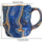 Mineral Crystal Coffee Mug with Insulating Thick Walls and Microwave Safe, 350-450ml