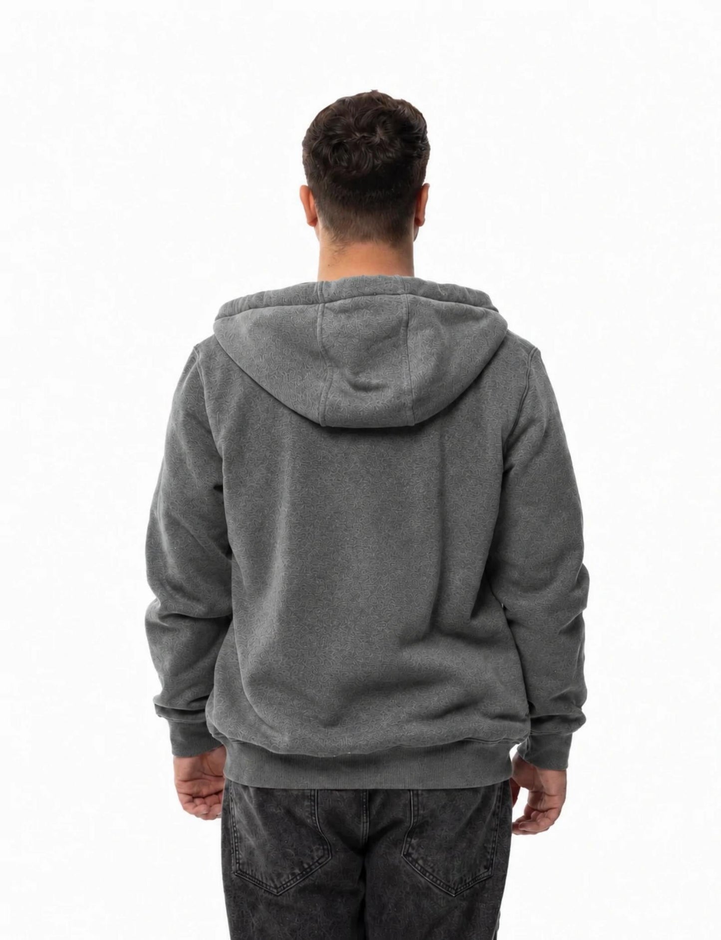 Mens Electric Heated Zipper Sweatshirt with Rechargeable Battery Pack and Dual Heating Zones