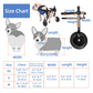 Adjustable Pet Wheelchair with Hind Leg Support and Secure Bracket, Dogs Cats