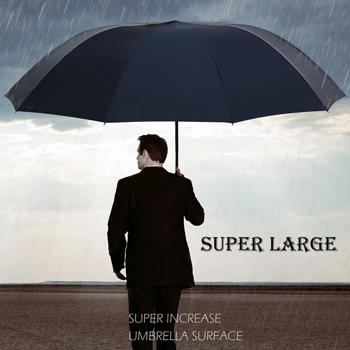 Super Large Folding Umbrella, Windproof, Folding Design for Rain and Sun