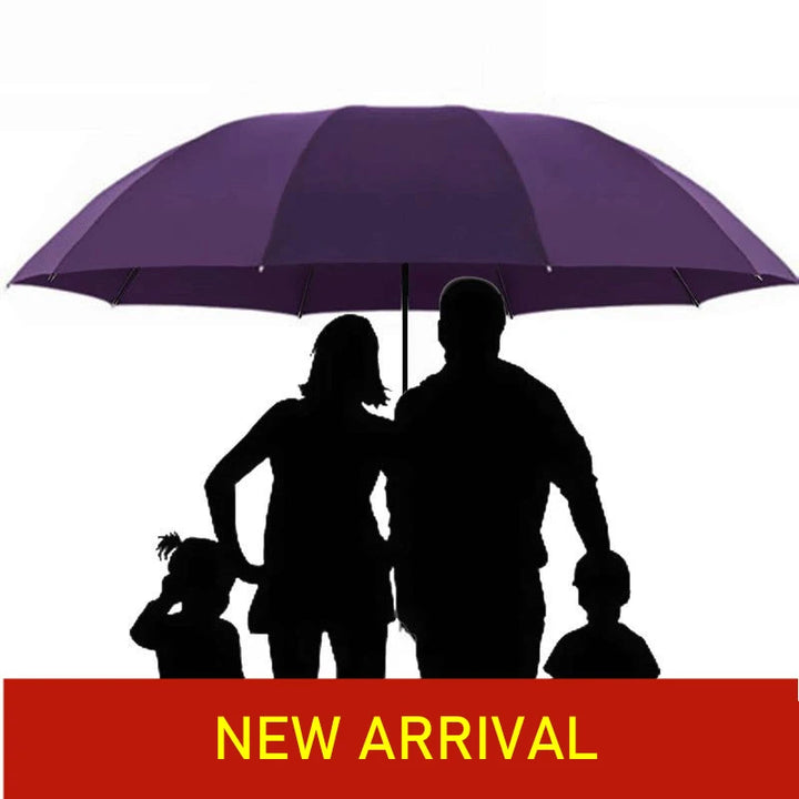 Super Large Folding Umbrella, Windproof, Folding Design for Rain and Sun