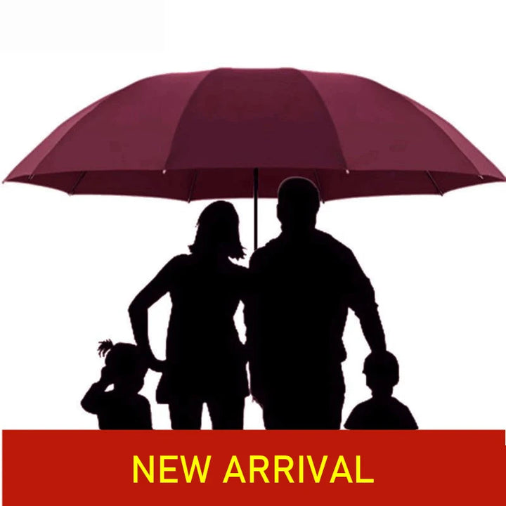 Super Large Folding Umbrella, Windproof, Folding Design for Rain and Sun