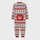 Matching Family Christmas Pajamas with Gingerbread and Tree Festive Print