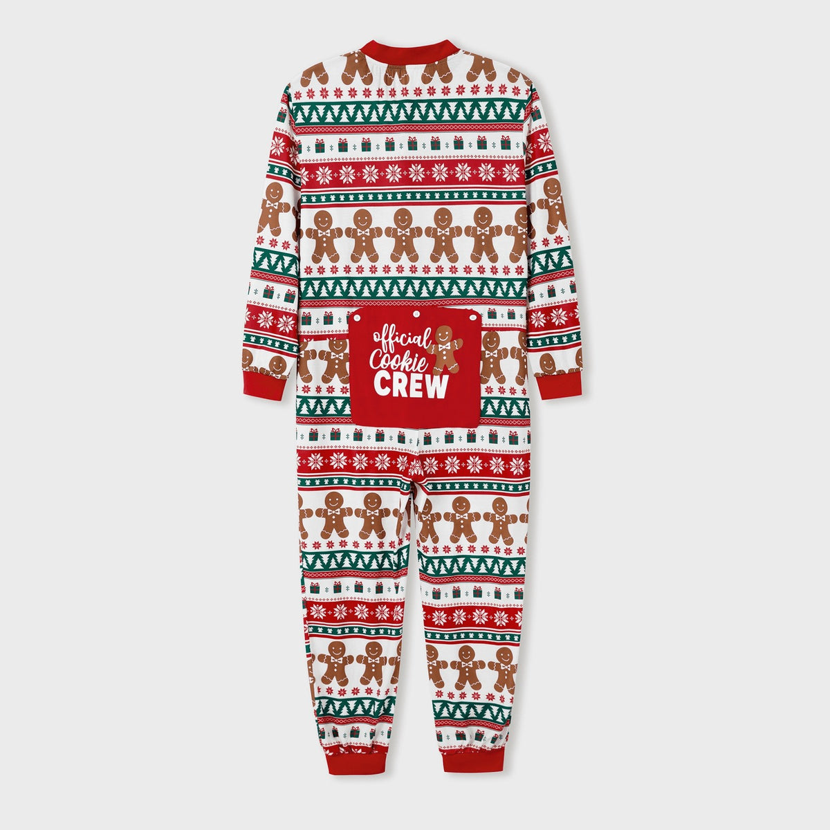 Matching Family Christmas Pajamas with Gingerbread and Tree Festive Print