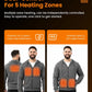 Mens Electric Heated Zipper Sweatshirt with Rechargeable Battery Pack and Dual Heating Zones