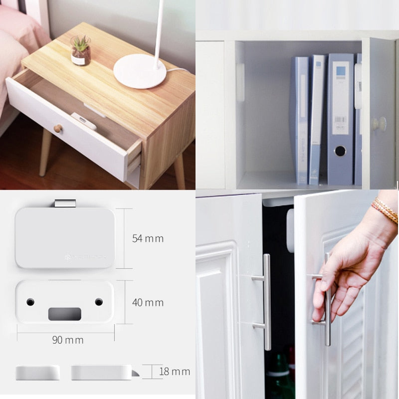 Wireless Drawer Lock with App Control and Hidden Installation for Cabinet Security