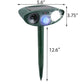 Ultrasonic Deer Repeller, Solar Powered Motion-Activated Animal Deterrent