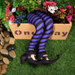 Realistic Witch Legs Halloween Yard Decoration with Installation Stakes