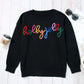Womens Pullover with High Stretch Rib Knit and Eyelet Front Panel, Black