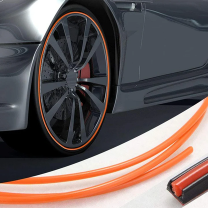 Rubber Wheel Rim Protector Strip with Adhesive Backing, 8 Meter Length