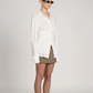 Draped Waist Shirt with Featherlight Fluid Fabric and Tailored Shape, Long Sleeve